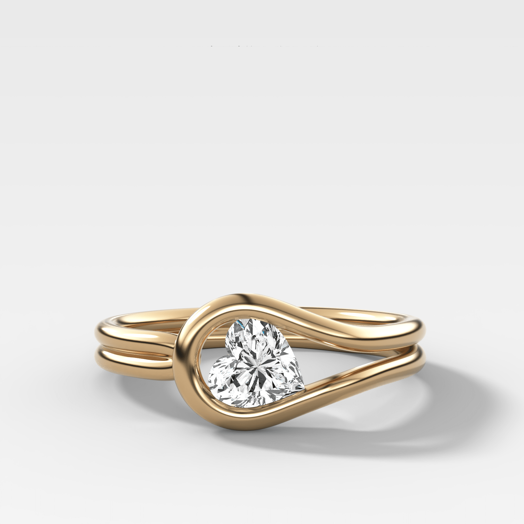Petite Lasso Band with Heart Cut Diamond