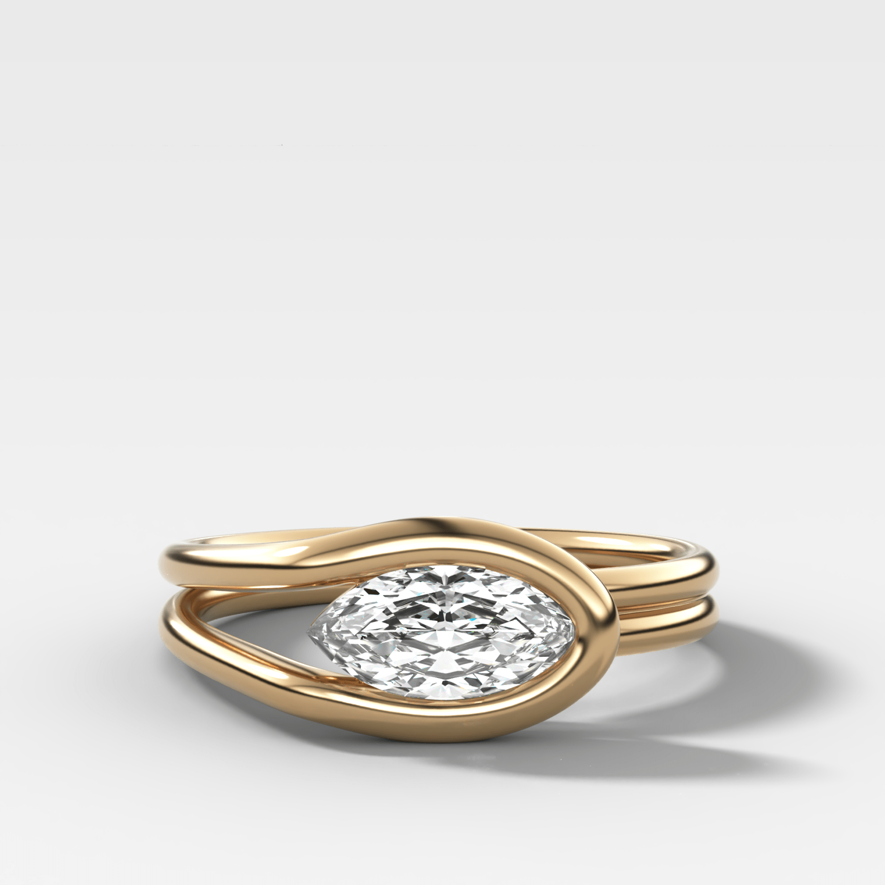 Petite Lasso Band with Marquise Cut Diamond Main image