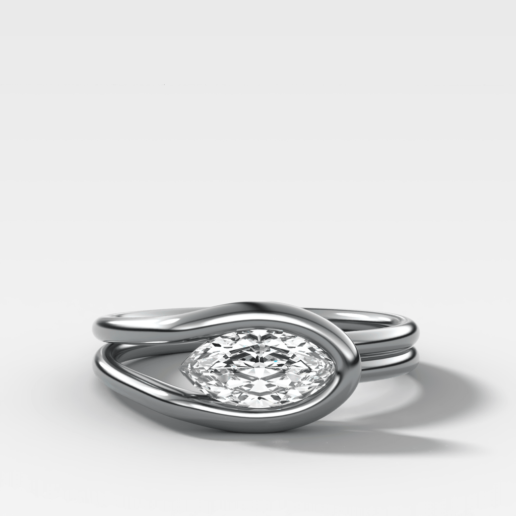 Petite Lasso Band with Marquise Cut Diamond