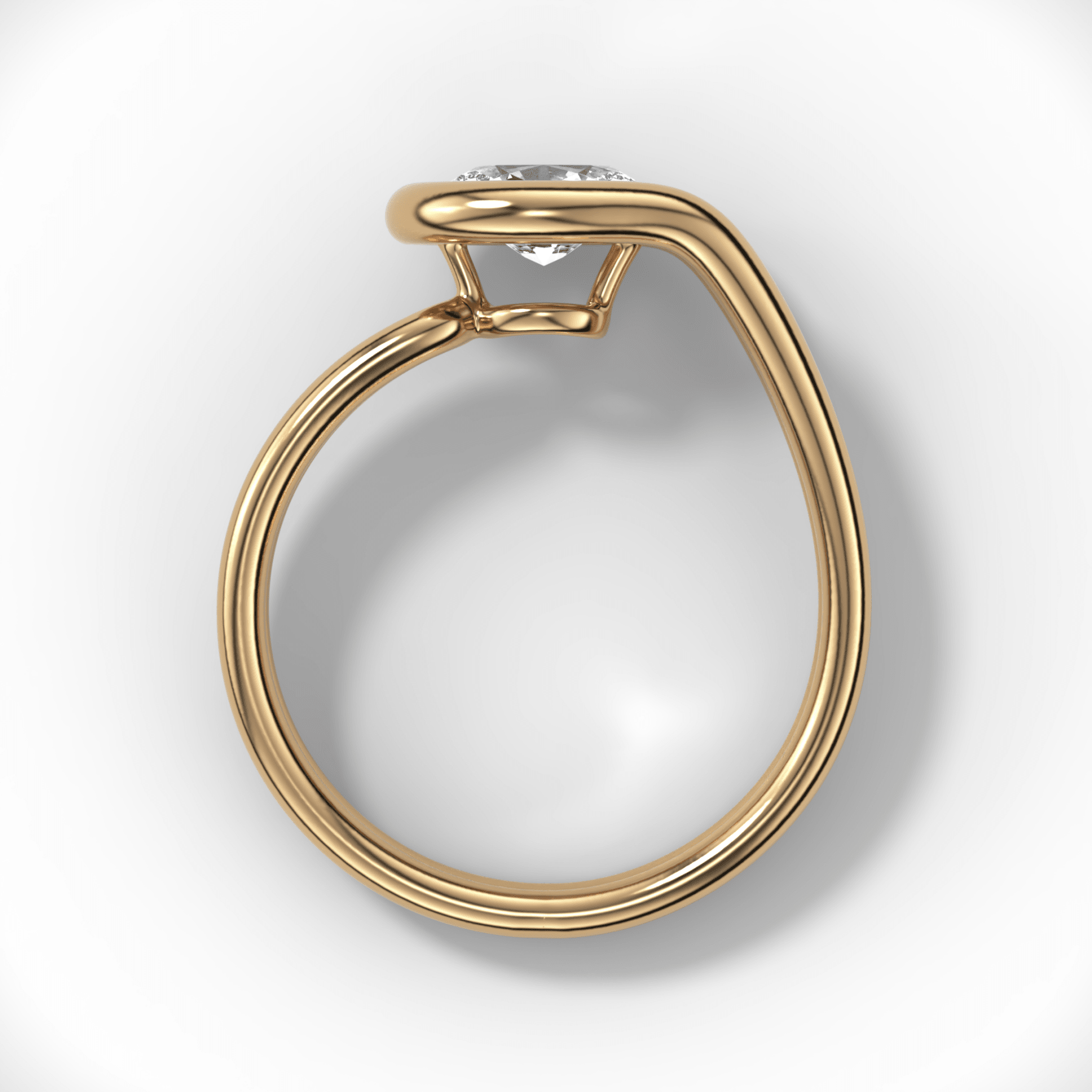 Petite Lasso Band with Oval Cut Diamond Secondary image
