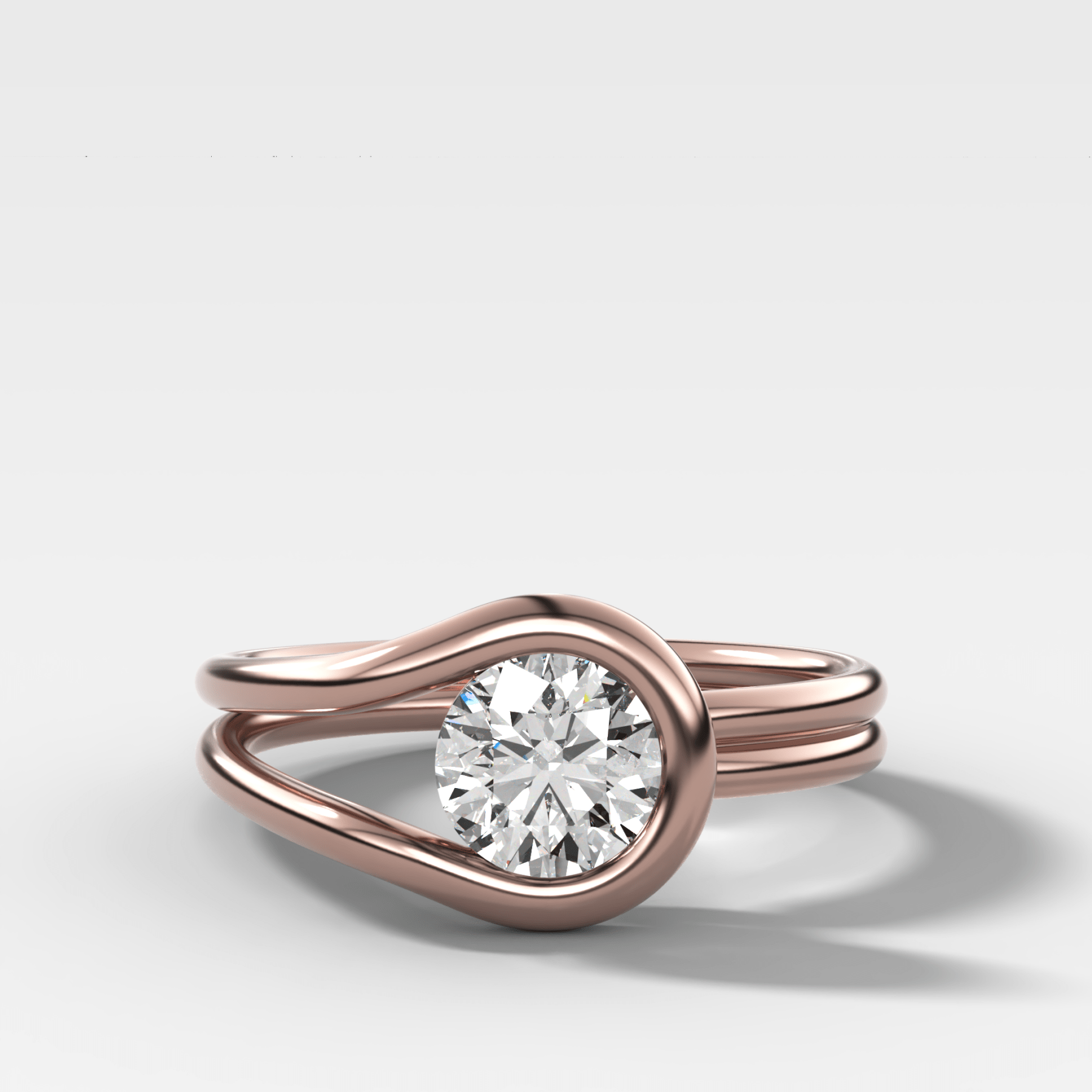 Petite Lasso Band with Round Cut Diamond