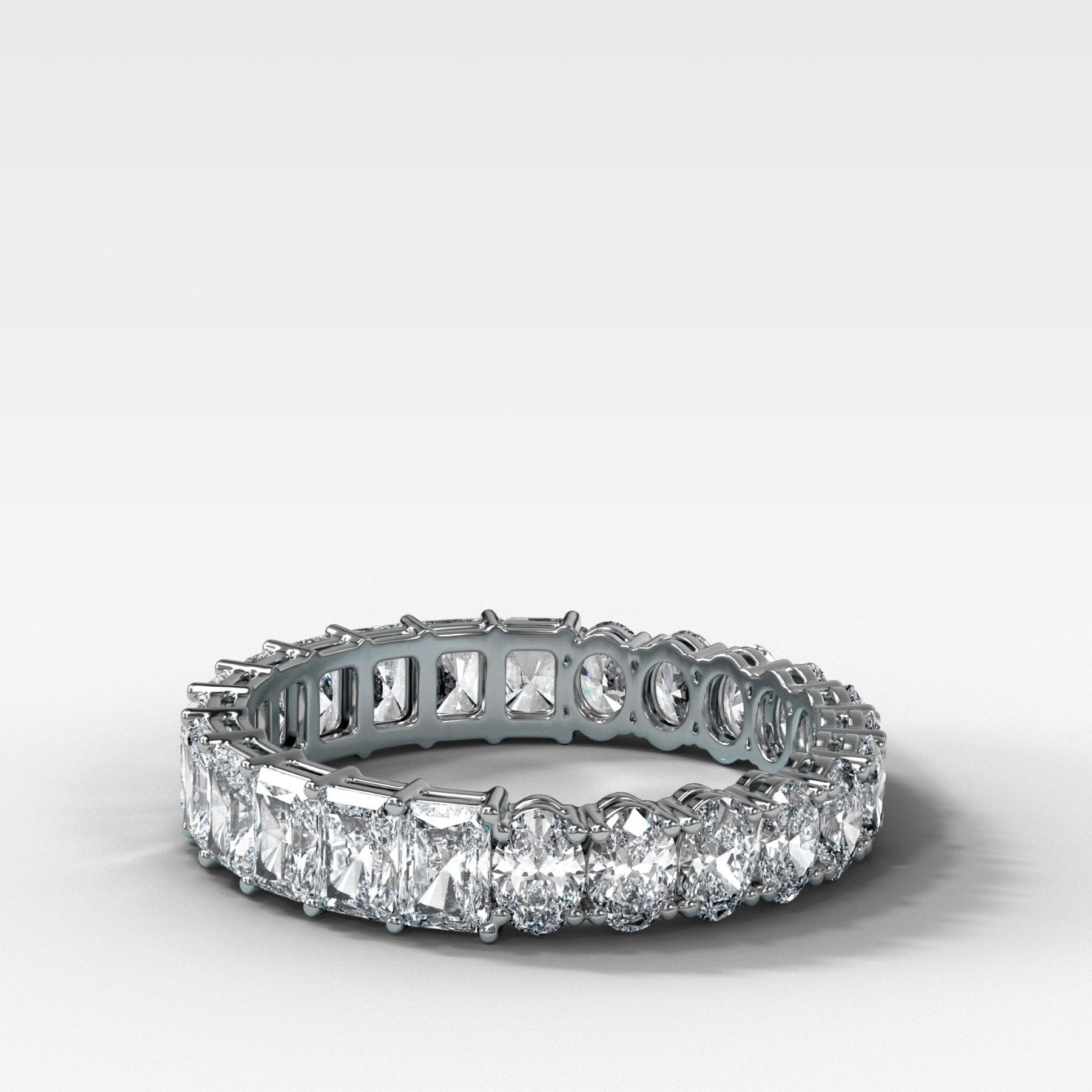 Petite Reversible Diamond Eternity band (Oval Cut /Radiant Cut) Secondary image