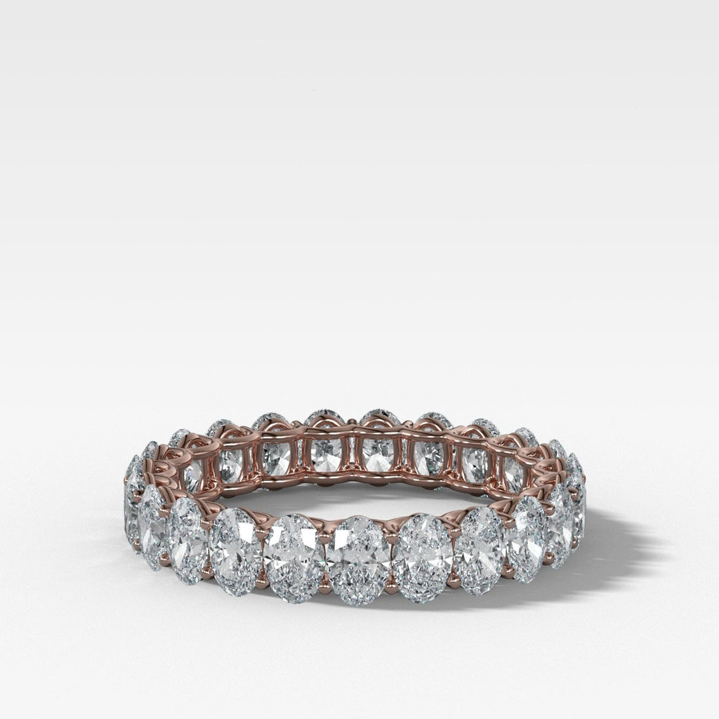 Petite Shared Prong Eternity Band with Oval diamonds