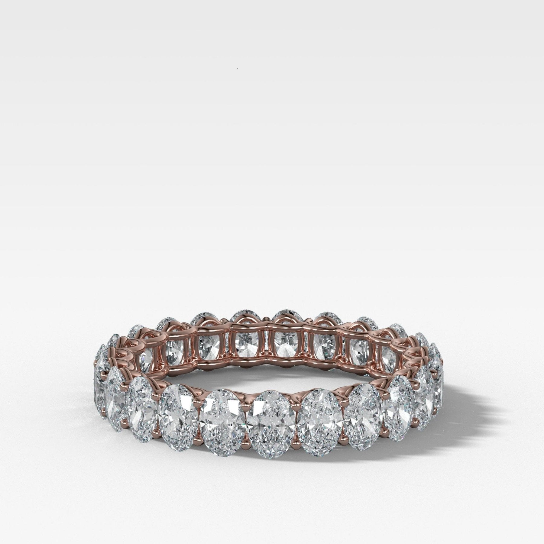 Petite Shared Prong Eternity Band with Oval diamonds