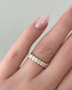 Petite Shared Prong Eternity Band with Oval diamonds