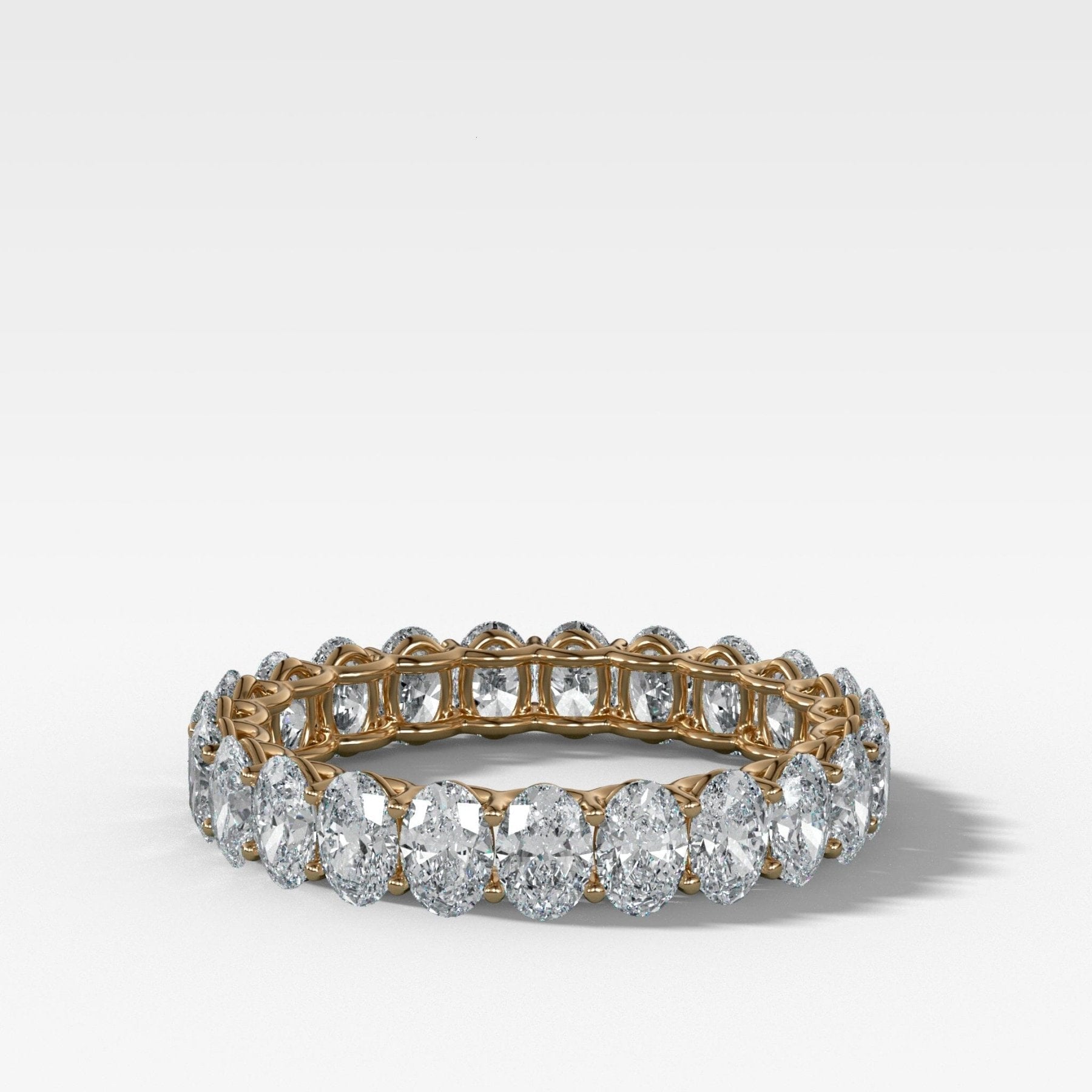 Petite Shared Prong Eternity Band with Oval diamonds Main image