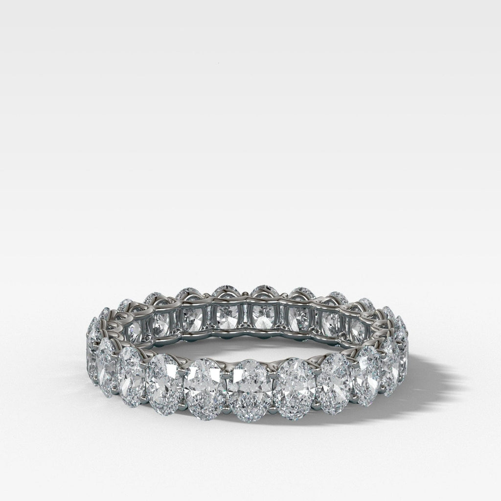 Petite Shared Prong Eternity Band with Oval diamonds