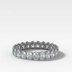 Petite Shared Prong Eternity Band with Oval diamonds