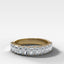Petite Shared Prong Wedding Band with Radiant diamonds