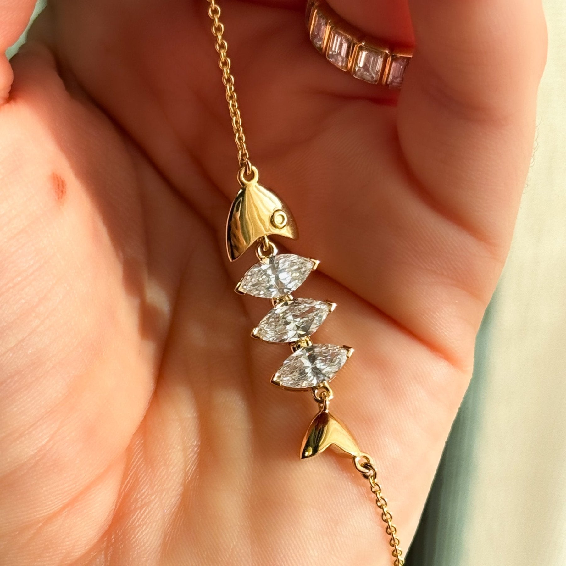 Pisces Bracelet with Marquise Cut Diamonds