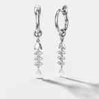 Pisces Earrings with Marquise Cut Diamonds