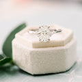 2.25CT Oval Moissanite three Stones Engagement Ring