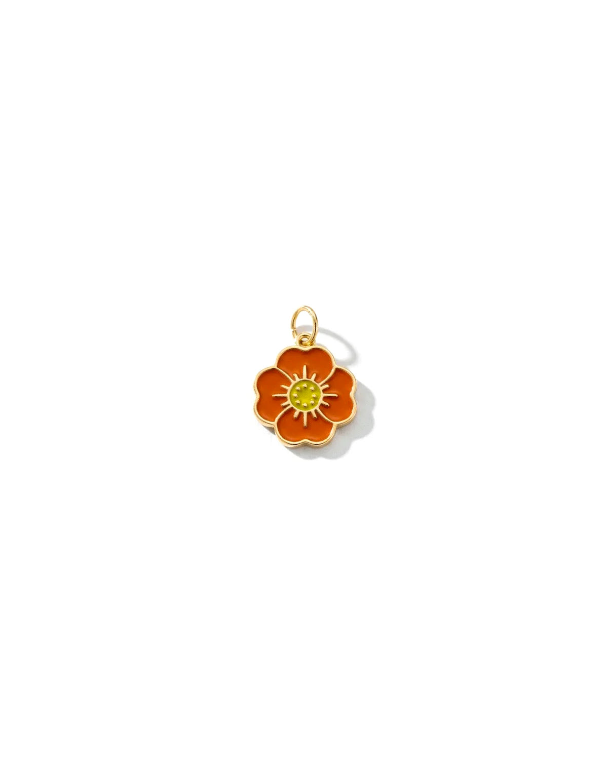 Poppy Charm Flower Birth Jewelry,  Special Gift for Birth Main image