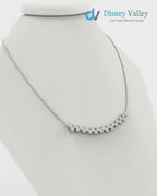 gold Lab grown diamond Necklace Round diamond necklace for wedding occasion