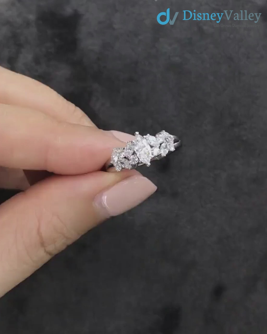 Marquise Diamond Unique Women Best Man Made Lab Grown Diamond Engagement Ring