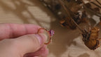 Solid Gold Heart Cut Pink Moissanite Engagement Ring