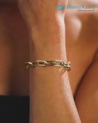 Gold Link Chain 2.00ct Lab-Grown Diamonds bracelet