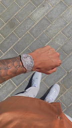 Diamond Cartier Santos 40mm - Stainless Steel - Roman Dial - Big Diamond Bezel