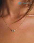 Toi et Moi Necklace with 1.00 Carat Lab Grown Elegant Minimalist for Everyday Wear
