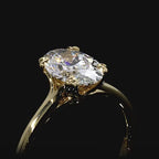 Solitaire Moissanite Diamond Engagement Ring
