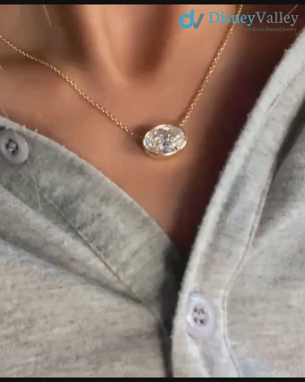 3.00 Ct Lab Grown Bezel Solitaire Necklace