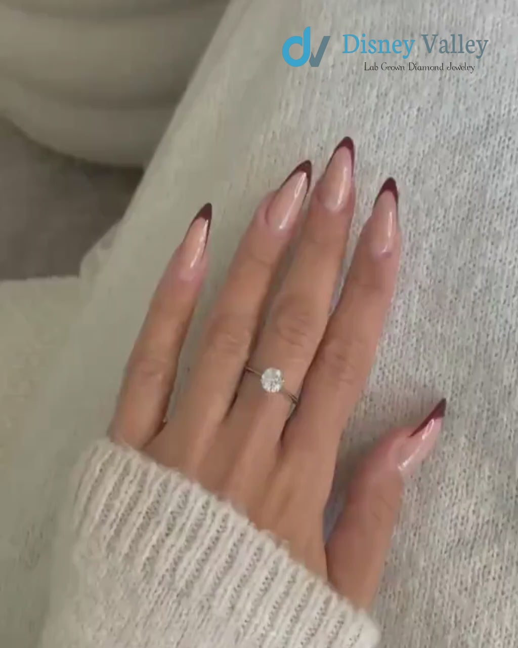1 Carat Certified Round Lab Grown Diamond Engagement Ring Minimalist Ring