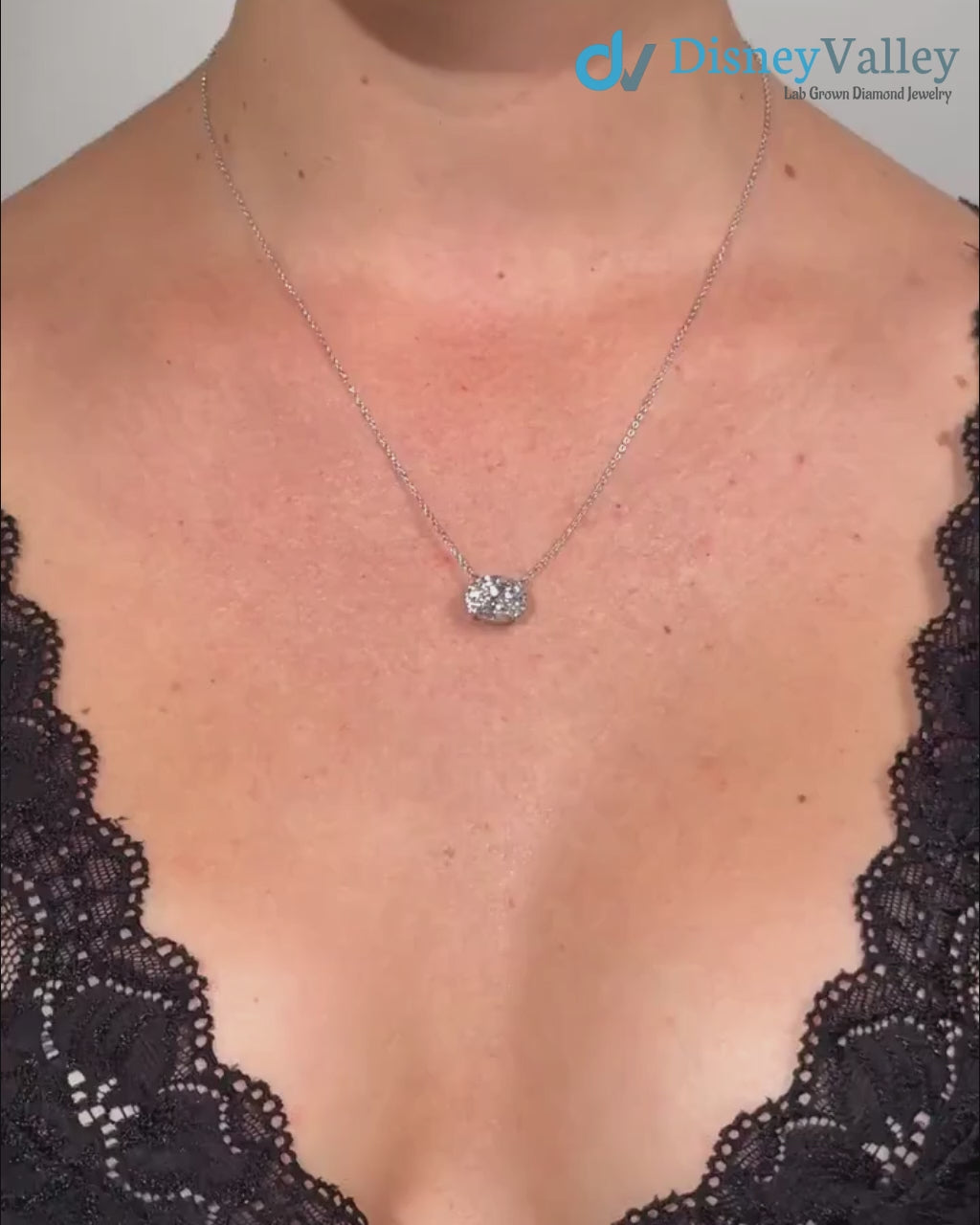 3 Ct Oval Cut IGI Certified Excellent Cut Lab Grown Diamond Solitaire Pendant