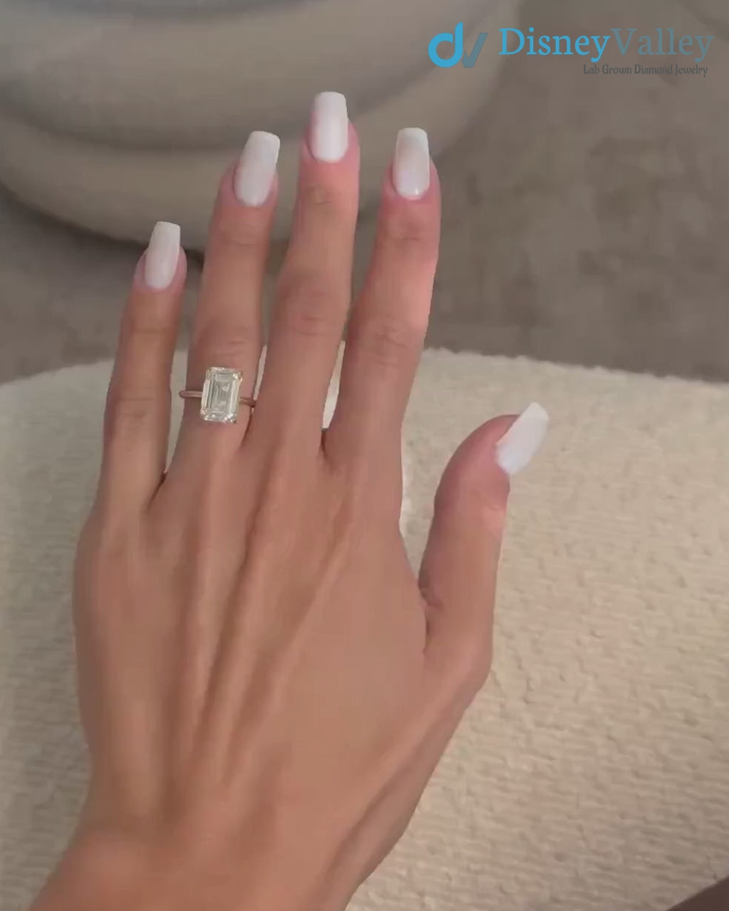 Dreamy 3.00 Carat D-VVS2 Emerald Cut Lab Grown Diamond Solitaire Ring