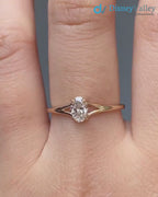 Minimalist 1 ct Oval brilliant lab grown diamond solitaire engagement ring
