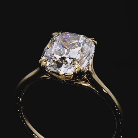 Solitaire Moissanite Diamond Engagement Ring