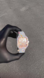 Diamond Cartier Santos 40mm - Steel & Rose Gold - Roman Dial