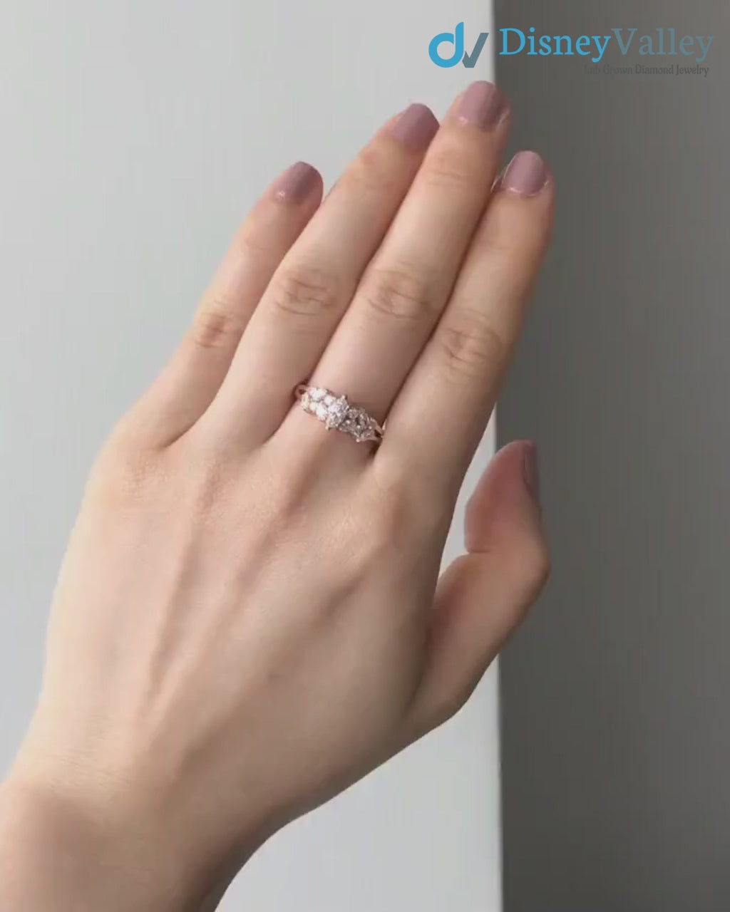 Marquise Diamond Unique Engagement Ring in Solid Rose Gold