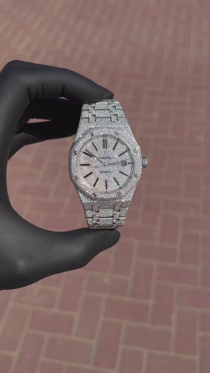 Diamond Audemars Piguet Royal Oak 41mm - Stainless Steel - Index Dial