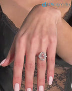 2.35 Carat Fancy Pink Color IGI CERTIFIED Lab Grown Diamond Halo Solitaire Engagement Ring