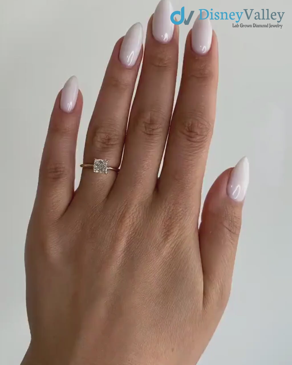 1.50 Carats Lab Grown Princess Cut Solitaire Two-Tone Diamond Engagement Ring