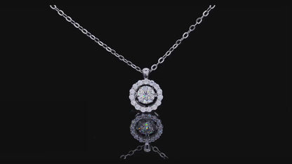 Timeless Treasures: 0.5ct Moissanite Pendant with Sterling Silver Details