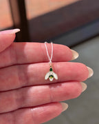 Snowdrop Charm Flower Birth Jewelry,  Special Gift for Birth