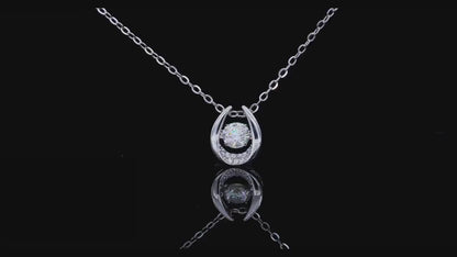 Sublime Radiance: 5mm Round Moissanite Necklace in 0.5ct