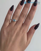 1.30 Carat IGI Certified Blue Diamond / Asscher Diamond Ring