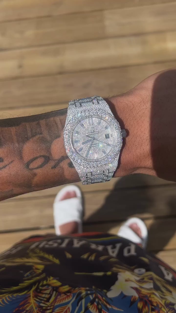 Diamond Audemars Piguet Royal Oak 41mm - Stainless Steel - Diamond Dial - Automatic