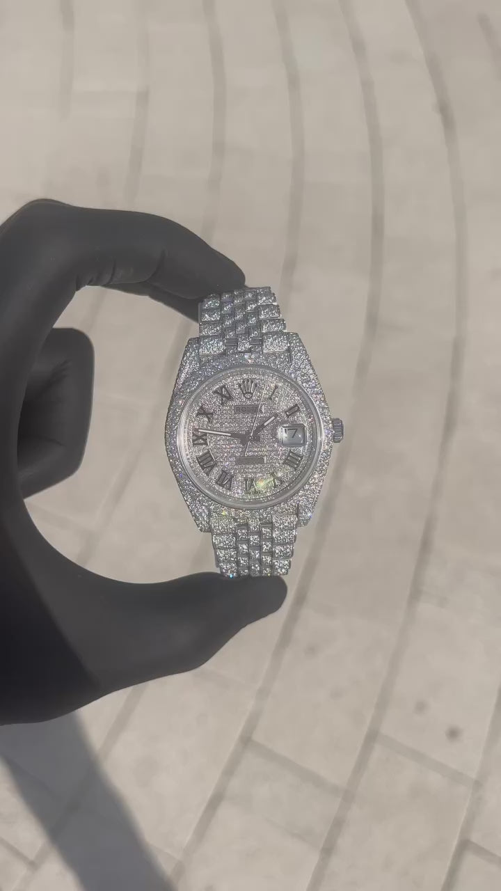 Diamond Rolex Datejust Jubilee 41mm - Stainless Steel - Roman Dial