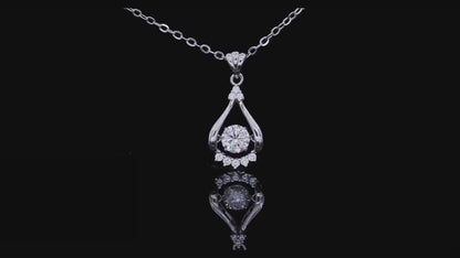 Radiant 0.5ct 5mm Round Moissanite Necklace: Timeless Elegance in Every Sparkle