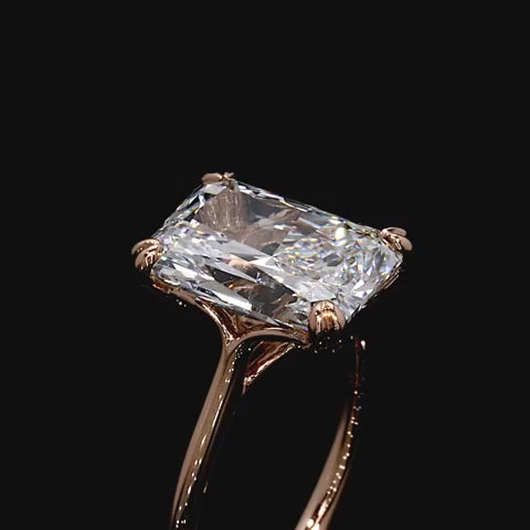 Solitaire Moissanite Diamond Engagement Ring