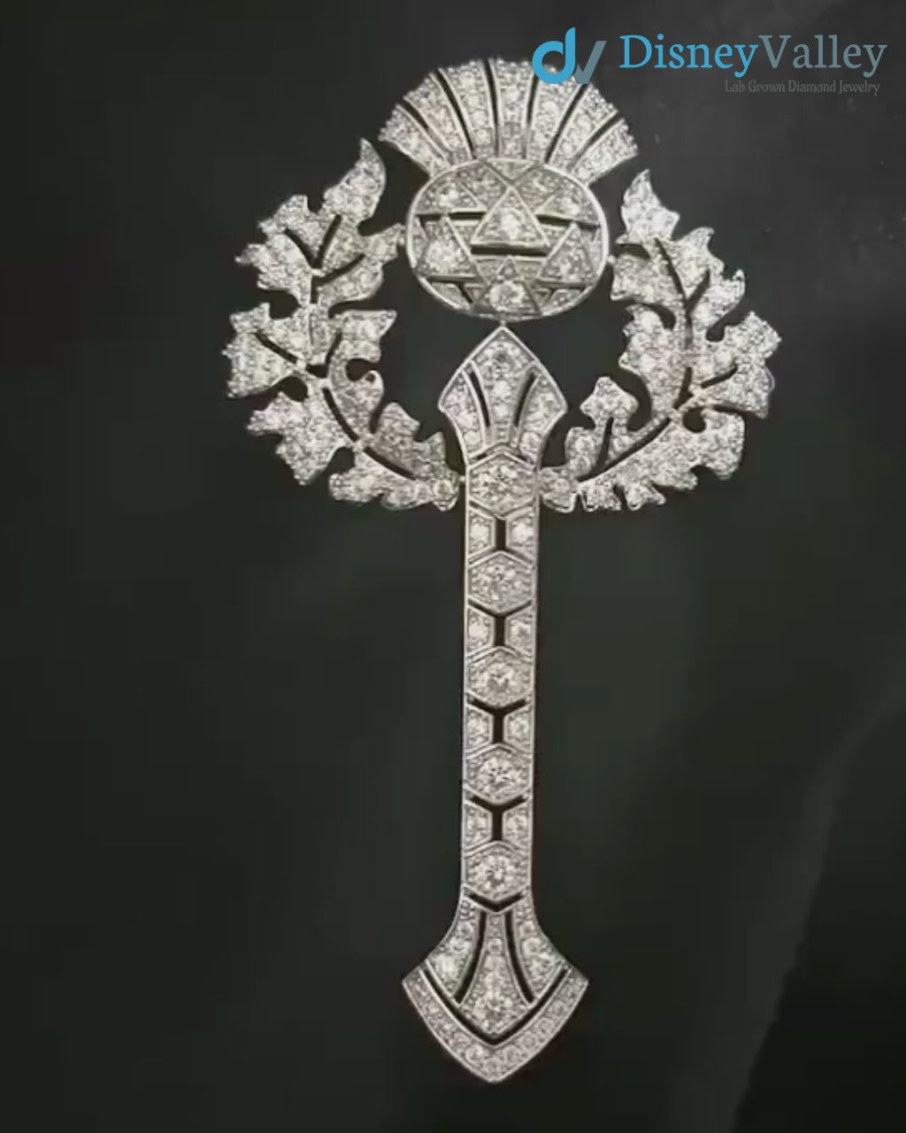 Queen Mary’s FULL SIZE Scottish Thistle Brooch Floral Basket Brooch