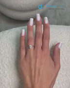 1.10 Carat Oval Engagement Ring - Dainty Lab Grown Diamond Ring