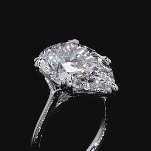 Solitaire Moissanite Diamond Engagement Ring