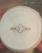 Oval Cut Lab Grown with 4 Lab Diamonds Braided Vintage Halo Engagement Ring