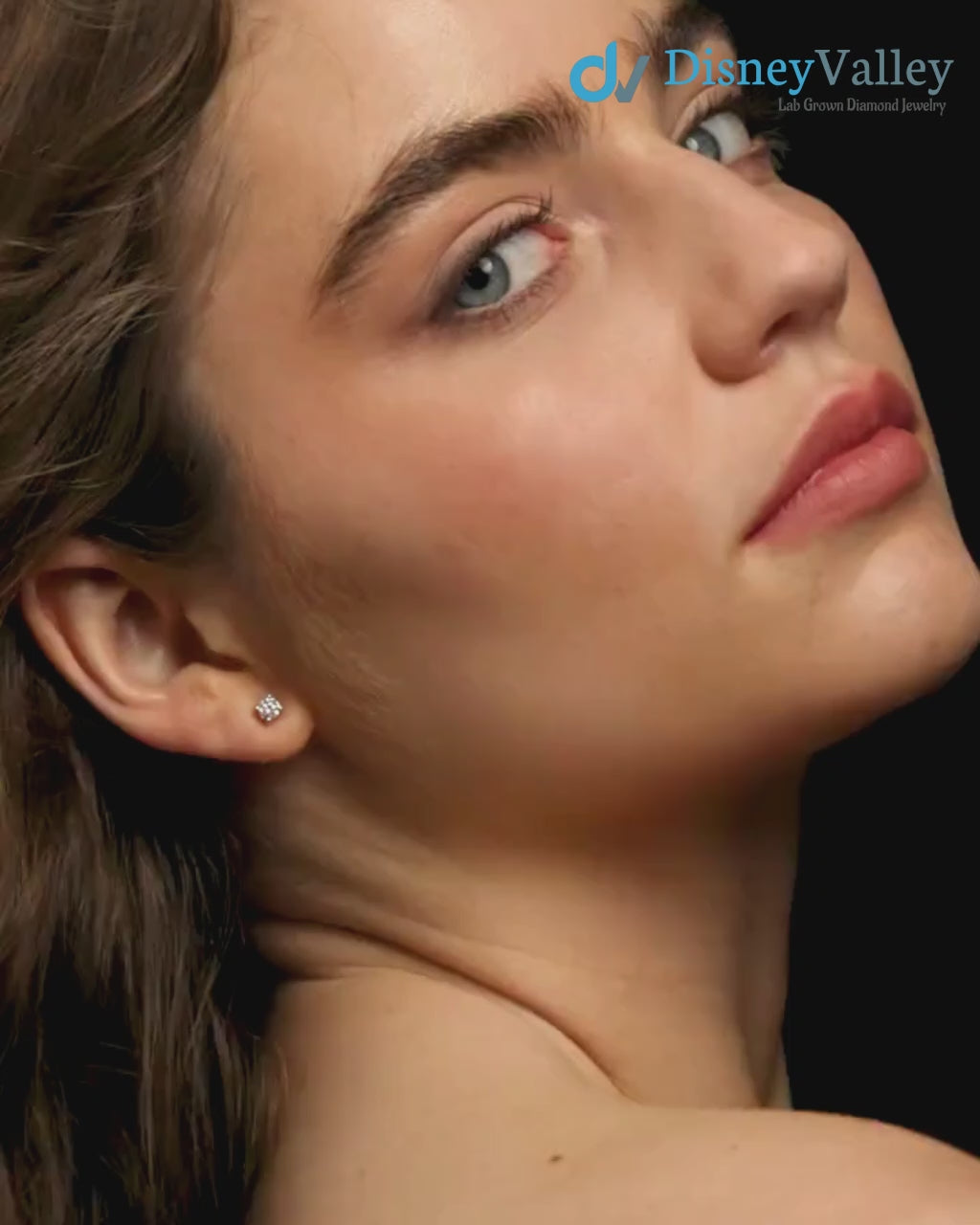 Dainty Gold Round Lab-Grown Diamond Stud Earrings