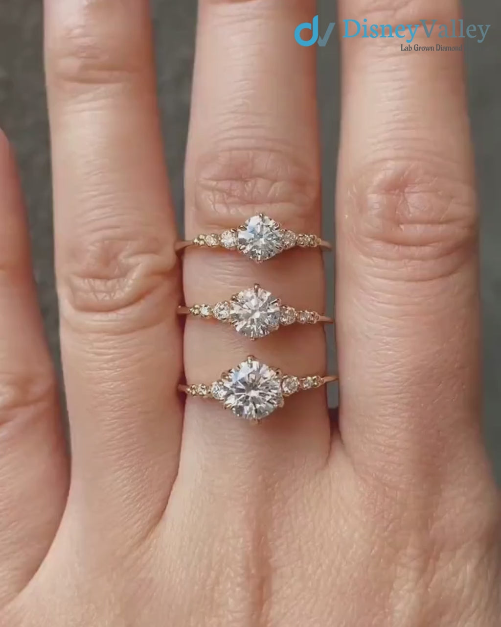Large lab-grown Diamond, Flower setting, high profile, Ethycal Diamond engagement rings
