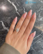 Emerald Cut 4 carat IGI Certified Lab Grown Diamond Hidden Halo Engagement Ring
